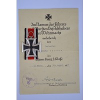 Set Iron Cross after Gefreiten Wilhelm Jordan.