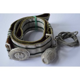 A German Army Officer’s Brocade Belt and Buckle marked A maker Assmann with Portepee