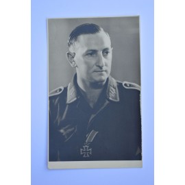 A Wartime Studio Portrait Of A Soldier Luftwaffe with Iron Cross Second Class