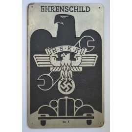 NSKK Honor Shield "Ehrenschild" No. 4.