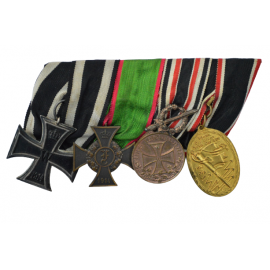 Imperial Medal Bar, Four Awards with Anhalt, Friedrich-Cross.