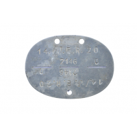 A Second War German ID DISC - 14./J.E.R 20, 2146
