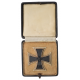 IRON CROSS FIRST CLASS 1939 MARKED 3 IN CASE MARKED BY WILHELM DEUMER.