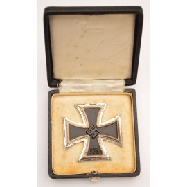 IRON CROSS FIRST CLASS 1939 WITH CASE MARKED L15 BY Friedrich Orth, Wien (Austria)