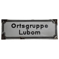 A Sign the enamel NSDAP Ortsgruppe Lubom.