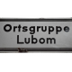 A Sign the enamel NSDAP Ortsgruppe Lubom.