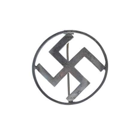 Germany, Third Reich. A Patriotic Swastika Badge in Silver.