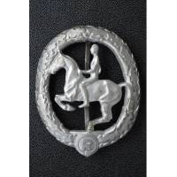 A Silver Grade German Horseman's Badge by L. CHR. LAUER NÜRNBERG-BERLIN.