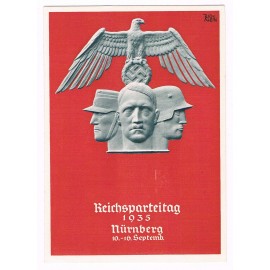 III. Rich - colored propaganda postcard - "Nuremberg Party Rally 1935"