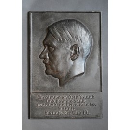 Walter Wolff, Cast Iron Wall Plaque of Adolf Hitler.