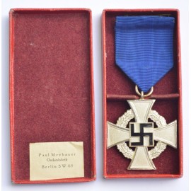 A Faithful Service Cross For 25 Years maker Paul Meybauer , Ordenfabrik, Berlin SW 68
