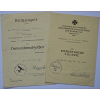 Set Paper Awards after Obergefreiten Pionier with 3. Kompanie /  Pionier - Bataillon (mot) 62