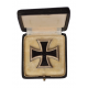 IRON CROSS FIRST CLASS 1939 MARKED 20 IN CARTON AND CASE BY C. F. ZIMMERMANN.