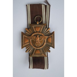 An NSDAP Long Service Award, 10 Year Service Cross marked 14 maker  L. Christian Lauer Nürnberg