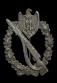 INFANTRY ASSAULT BADGE IN SILVER BY WERNER REDO "W.R.42"