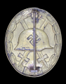 WOUND BADGE BLACK GRADE, NONMAGNETIC.