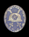 WOUND BADGE BLACK GRADE, NONMAGNETIC.