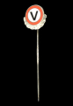 German "V" (Viktoria / V-Aktion) propaganda pin from World War II.