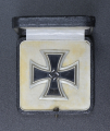 IRON CROSS FIRST CLASS 1939 MARKED L/12 IN CASE MAKER BY C.E. JUNCKER, BERLIN.