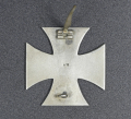 IRON CROSS FIRST CLASS 1939 MARKED L/12 IN CASE MAKER BY C.E. JUNCKER, BERLIN.