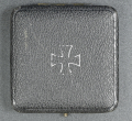 IRON CROSS FIRST CLASS 1939 MARKED L/12 IN CASE MAKER BY C.E. JUNCKER, BERLIN.