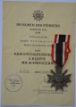 Set war merit cross with swords after Stabsgefreiten Company of Bakers