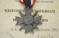 Set war merit cross with swords after Stabsgefreiten Company of Bakers