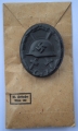 WOUND BADGE BLACK GRADE, MAGNETIC IN ENVELOPE MARKED WILHELM HOBACHER, WIEN.