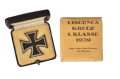 IRON CROSS FIRST CLASS 1939 MARKED 65 IN CARTON AND CASE BY Klein & Quenzer, Idar-Oberstein.