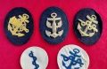 Five Second War Kriegsmarine Badges+ Rank Chevron.