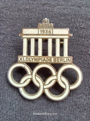 A 1936 Berlin Olympics Badge By Hermann Aurich and Ges. Gesch.
