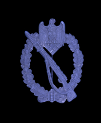 IAB Infantry Assault Badge, zinc, maker Deschler & Sohn, München