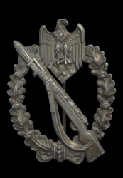 INFANTRY ASSAULT BADGE IN SILVER BY WERNER REDO "W.R.42"