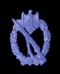 IAB. GERMAN INFANTRY ASSAULT BADGE F. WIEDMANN. ZINC