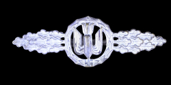LUFTWAFFE BOMBER CLASP IN SILVER BY RICHARD SIMM & SOHNE "RSS"