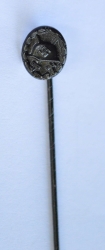 Wound Badge Black stickpin marked L/14 maker Friedrich Orth, Wien.