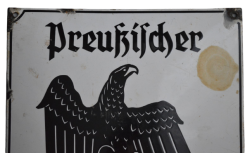 A Sign the enamel Prussian Government.