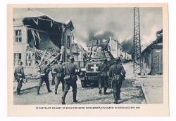 III. Reich - Stosstrupp dringt im Schutze eines Panzerspähwagens in Sochaczew ein