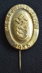 Bavarian HJ Day 1933 Stickpin.