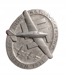Germany, Third Reich. A 1933 Fürth Inaugural National Socialist Flight Week Table Medal