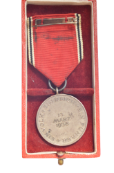 An Austrian Anschluss Medal In Its Presentation Case Of Issue, C. 1938 maker Hauptmünzamt Wien III
