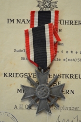 Set war merit cross with swords after Stabsgefreiten Company of Bakers