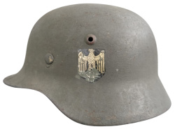 A Second War M35 Heer Single Decal Helmet
