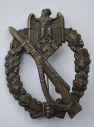 An Infantry Badge Bronze Grade marked JFS By Josef Feix & Sohn