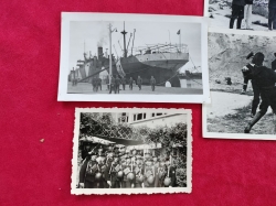 Wooden box with the image of U-Boot + 13 Kriegsmarine Photographs