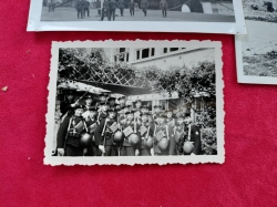 Wooden box with the image of U-Boot + 13 Kriegsmarine Photographs