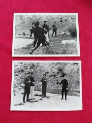 Wooden box with the image of U-Boot + 13 Kriegsmarine Photographs