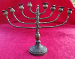 Judaica Jewish candlestick  Menorah Hanukkah