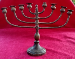 Judaica Jewish candlestick  Menorah Hanukkah