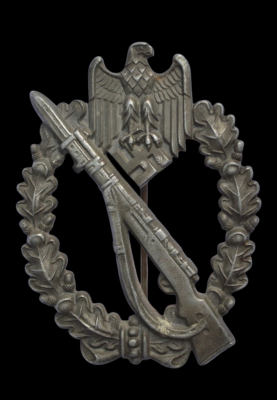 INFANTRY ASSAULT BADGE IN SILVER BY WERNER REDO "W.R.42"
